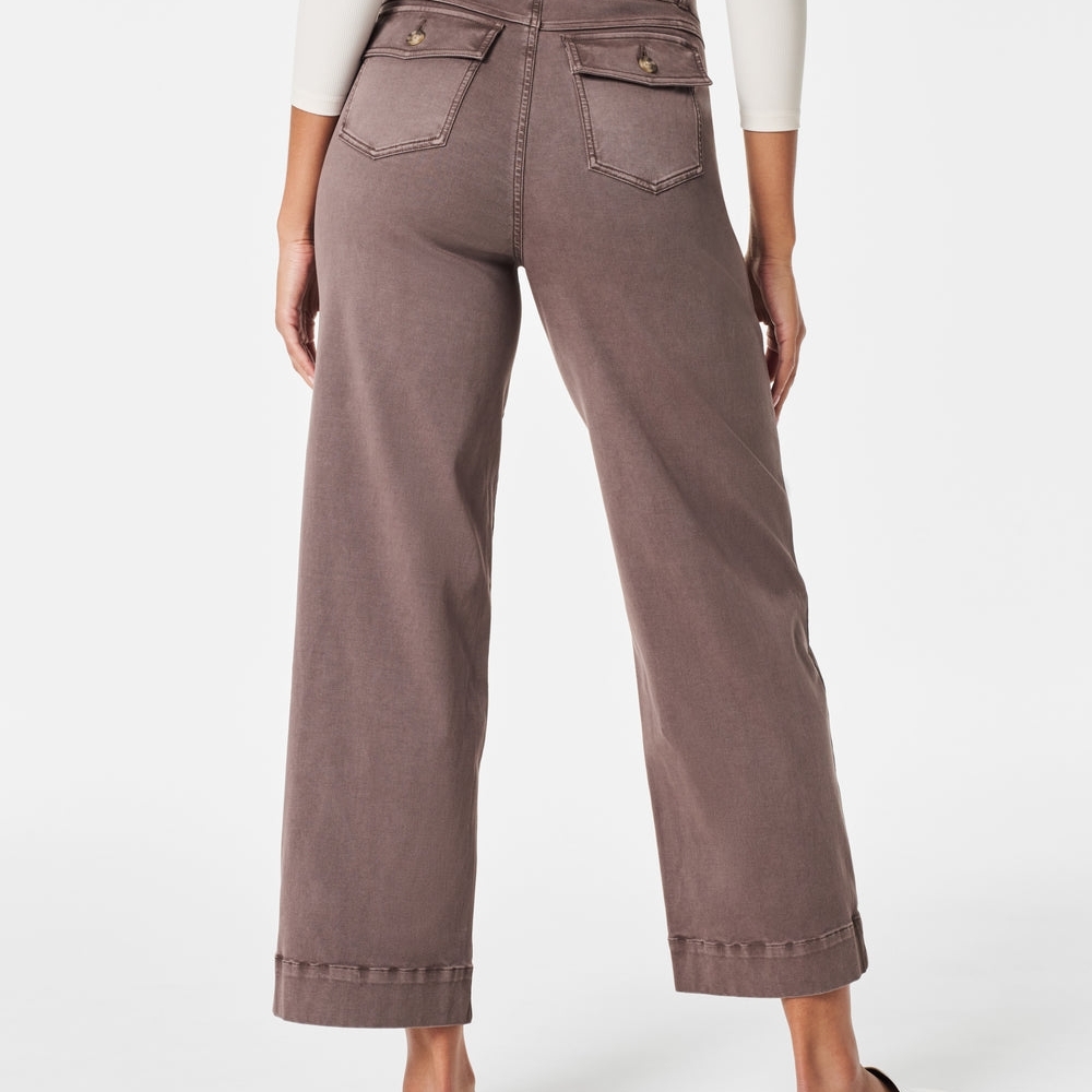 SPANX 2X Cropped Stretch Twill Women's Pant In "Cedar" Colour